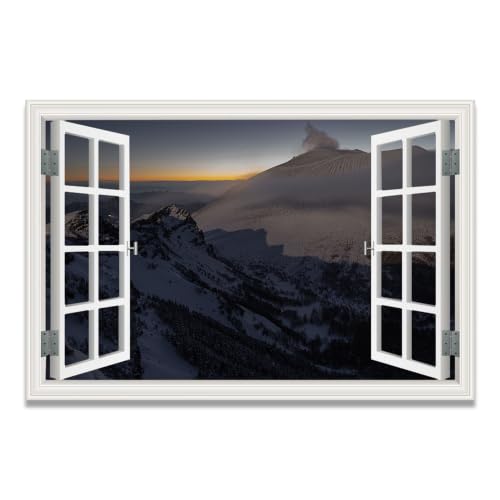 Cuadro lienzo efecto ventana de 20x30cm: dale vida a las paredes vacías de tu dormitorio