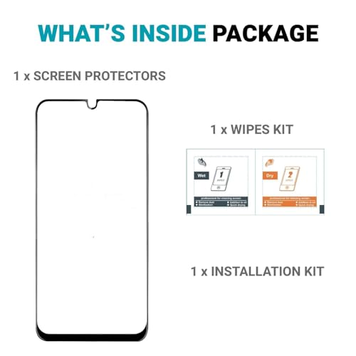 Image of Tempered Glass Screen Protector Compatible For Redmi A5 5G (6.88 Inch, Pack of 1) Black Cellphone With Edge To Edge Coverage And Easy Installation Kit