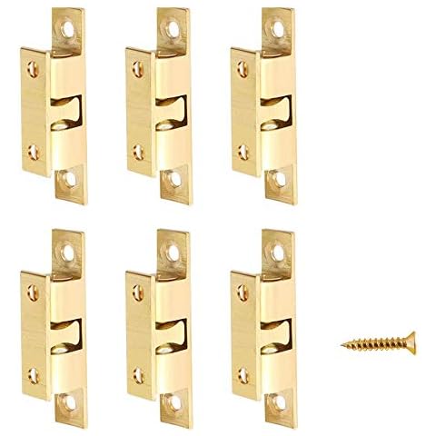 Heavy Duty Brass Cupboard Door Catch Set Cover