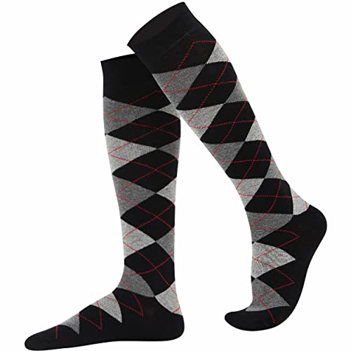 Image of Mysocks Unisex Knee High Long Socks Argyle