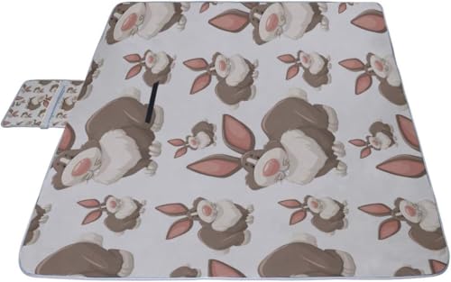 レジャーシート ピンクのウサギ ピクニック 折りたたみ 撥水 アウトドア クッション マット コンパクト 花見 運動会 キャンプ 遠足 花火大会 ヨガ 座布団 厚手 大判 145x150cm 持ち運び便利