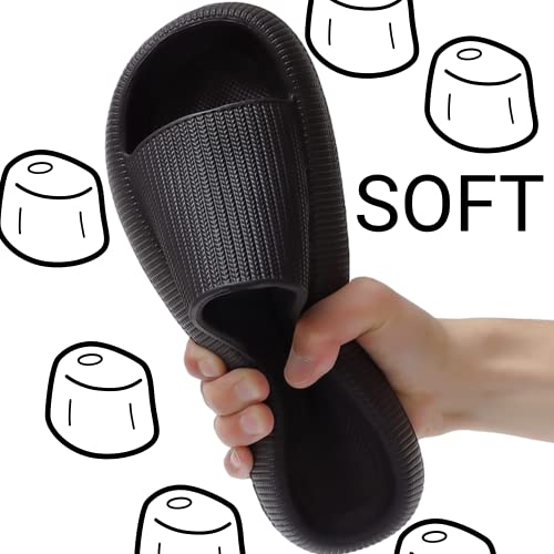 QUAIS & HARRIS Womens Thick Pillow Sliders – Ladies Home, Shower Comfy Slippers Size 4 5 6 7 8 9 10. Light Extra Comfortable & Soft Outdoor, indoor, and Shower Cloud Slides. - Image 6