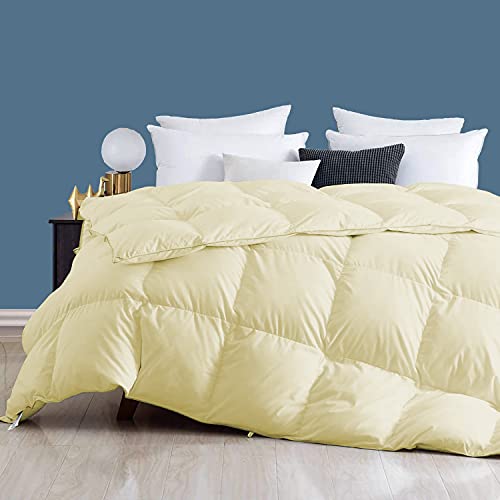Image of Day Care - 400 GSM Hotel Quality-Down Alternative Microfiber Comforter for Heavy Winter Queen Size Comforter /Blanket /Rajai (90 inch x 90 inch Inches /228cm x 228cm) - Comforter Queen Size|Ivory| TC - 450
