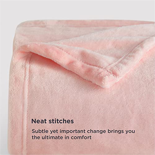 Image of Bedsure Fleece Blanket Twin Blanket Pink - 300GSM Soft Lightweight Plush Cozy Twin XL Blankets for Bed, Sofa, Couch, Travel, Camping, 66 inch X 90 inch