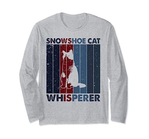 Cat Mom Dad Whisperer - Gato clásico con raquetas de nieve Manga Larga