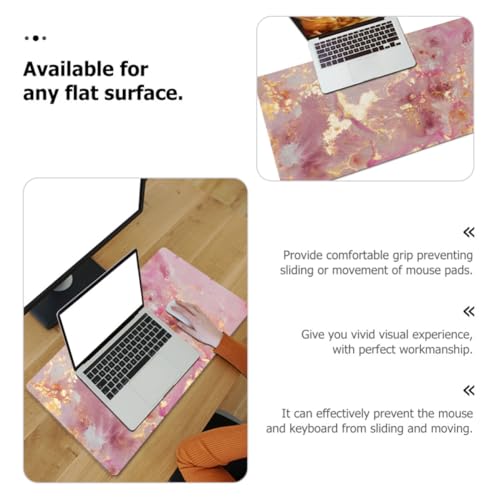 Tapis de Bureau Rose Surface Lisse pour Glisse Fluide