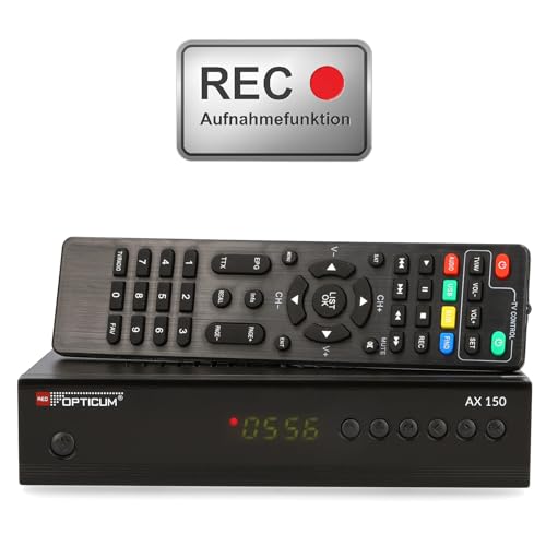 RED Opticum AX 150 Sat Receiver mit Aufnahmefunktion PVR, Digital Satelliten-Receiver mit HDMI -...