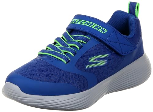 Skechers Boys' Go Run 400 V2, Blue/Lime, 2 Little Kid