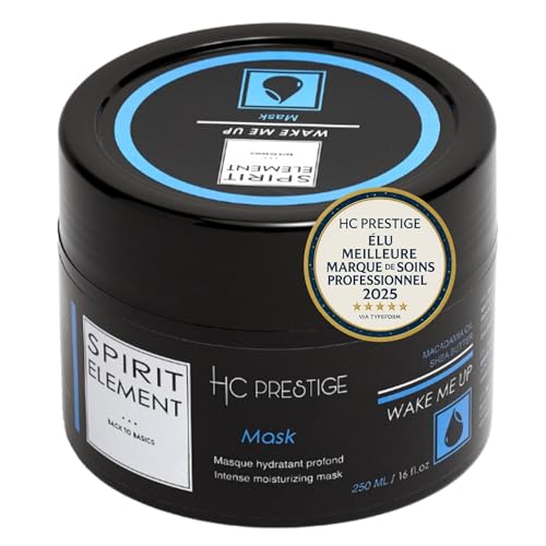 HC Prestige Wake Me Up – Masque Cheveux Hydratant 250ml – Kératine, Beurre de Karité & Acide Hyaluronique – Réparateur Anti-Frisottis – Cheveux Secs, Abîmés ou Bouclés – Vegan, Made in France