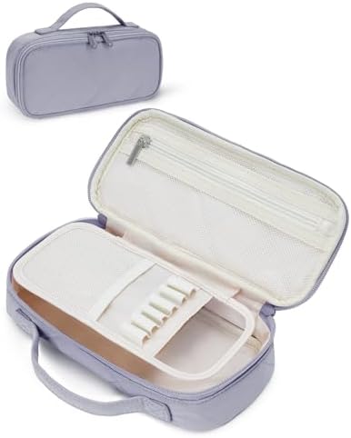 Large Capacity Pencil Case with 3 Compartments for School, Office...