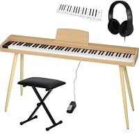 Amazon | TORTE トルテ 電子ピアノセット 木目調 スリムデザイン 88
