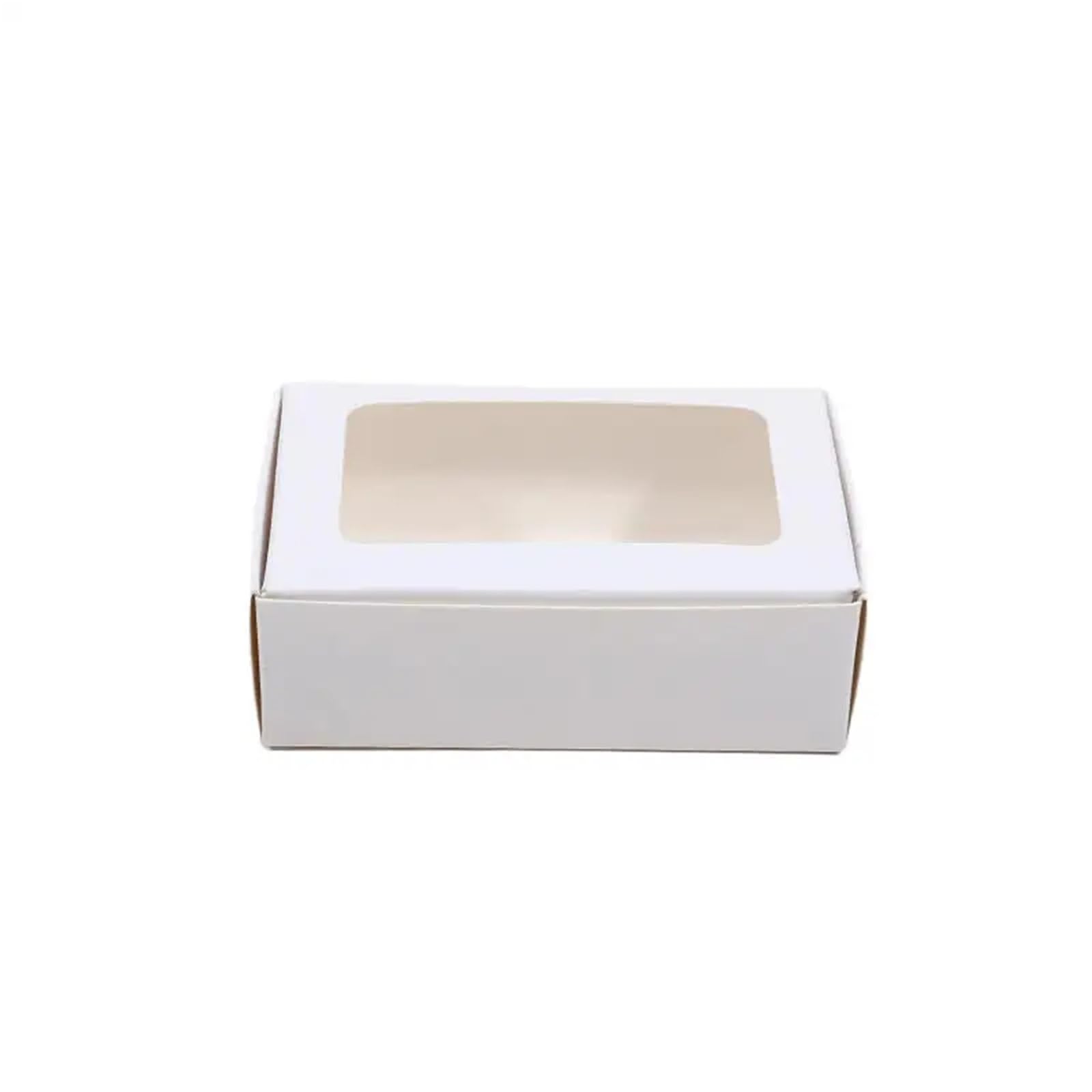 HKYBCF Cake packaging box 25pcs Paper Box With Clear Window Packaging Boxes For Cookies,Candy,Birthday for Wedding(Color 4)