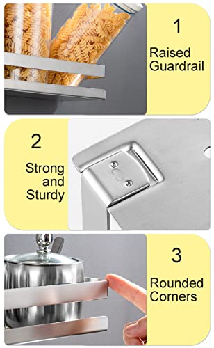 Rustproof Metal Storage Floating Shelf Wall Mounted Rectangular Shelf Bedroom, Bathroom, Living Room - Image 4
