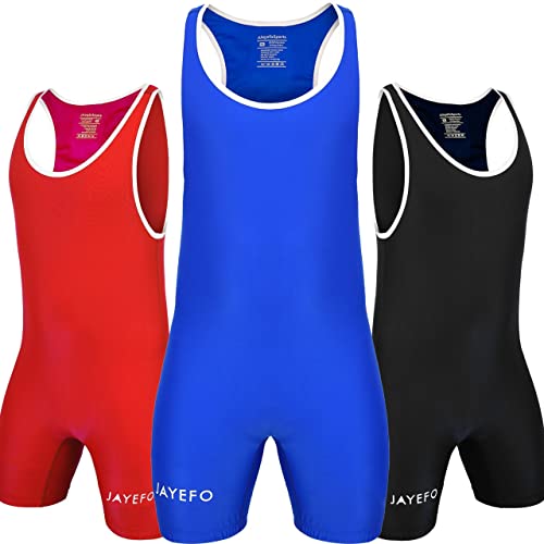 Jayefo Adult Wrestling Singlet (Large, Blue)