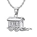 Produktbild BOBIJOO JEWELRY - Anhänger Halskette Wohnwagen Verdine Karawane, Reisende, Zigeuner Edelstahl 316L Kette