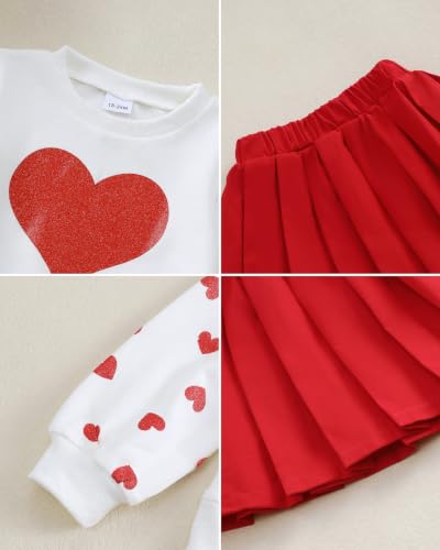 Image of Renotemy Toddler Girls Outfits Winter Little Girl Clothes Skirt Set 18M-6Y | Girls Christmas Fashion 2 Piece Outfit,Fall Knit Sweater and Skirt Set,Holiday Thanksgiving Dress Back to School Essentials