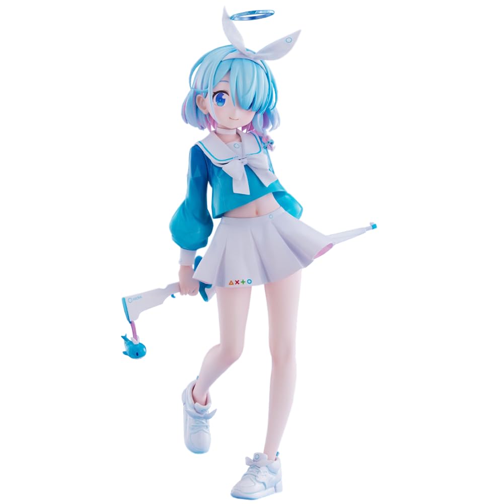 Zhongkaihua Blue Archive Arona Figure - 18 CM Blue White Uniform Style Figure PVC Model Anime Figurine Computer Desk Home Decoration for Fans — image 1