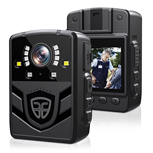 Aasonida 4K Police Body Camera, Body Worn Camera, Shockproof Portable Body Camera with Audio Recording, Night Vision for Law Enforcement, Outdoor Activities
