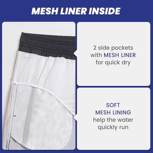 Image of maamgic Mens 7 inch Stretch Swim Trunks Quick Dry Mesh Lining Swimwear Bathing Suits