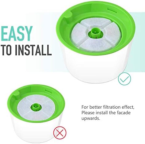 4 Packs Filters for Cat Water Fountains, Pet Fountain Replacement Filters with Resin and Active Carbon for Automatic Flower Water Dispenser Drinking Fountain