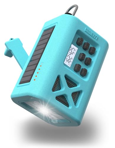 Radio d'urgence avec chargeur téléphone 3000mAh et alarme SOS solaire