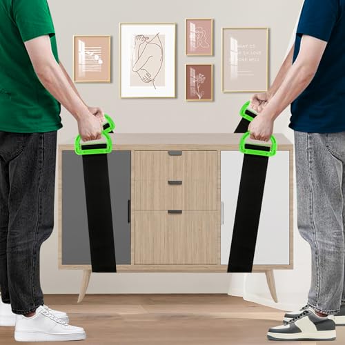 Transportgurt 2 Pack Tragegurte Umzug Verstellbare Hebegurte Lasten 330lbs Transportgurt Schwerlast Tragegurt für Möbel Boxen Klavier Bücherregalen