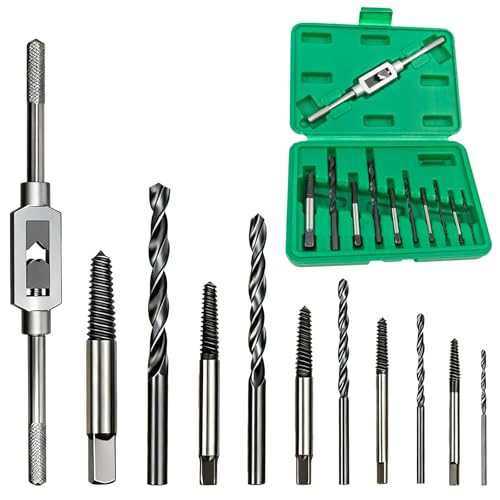 11 Pièces Extracteur de Vis Cassée, 3 à 18 mm Extracteur de Boulon Extracteur à Vis avec Boîte de Stockage pour le Forage et l'enlèvement des Endommagées