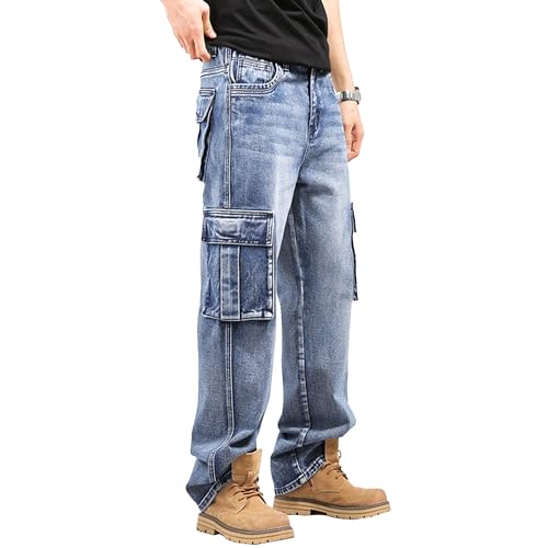 ENYCE buggy wide cargo denim B系 36 ENYCE Jeans, HIP HOP Style Jeans, Mens 36, 38x31, Baggy