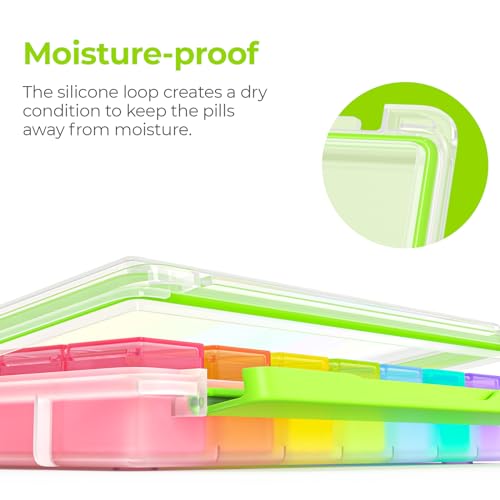 Image of AUVON Weekly Pill Organizer 3 Times a Day with Moisture-Proof Design, Large Pill Box 7 Day Easy to Use, Portable Pill Case for Travel with Double Protection, Pill Containers for Vitamins, Medications