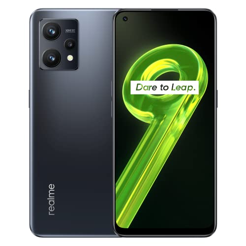 realme 9-8+128GB スマートフォン、108MP Prolight カメラ、90Hz Super AMOLED ディスプレイ、Snapdragon 680 プロセッサー、5000mAh ビッグバッテリー、7.99mm プロファイル、Meteor Black、3 年保証