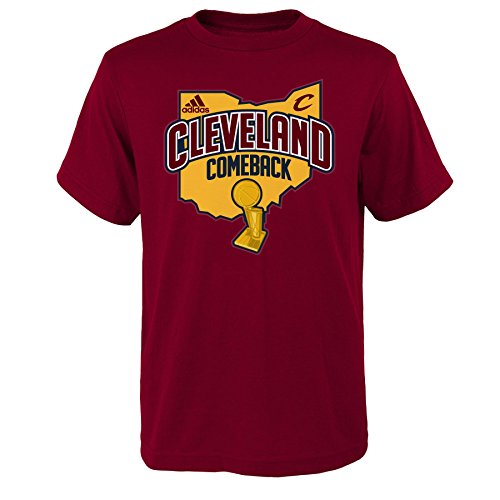 Outerstuff NBA Cleveland Cavaliers Short Sleeve Champs 1 Tee, Medium (10-12), Garnet