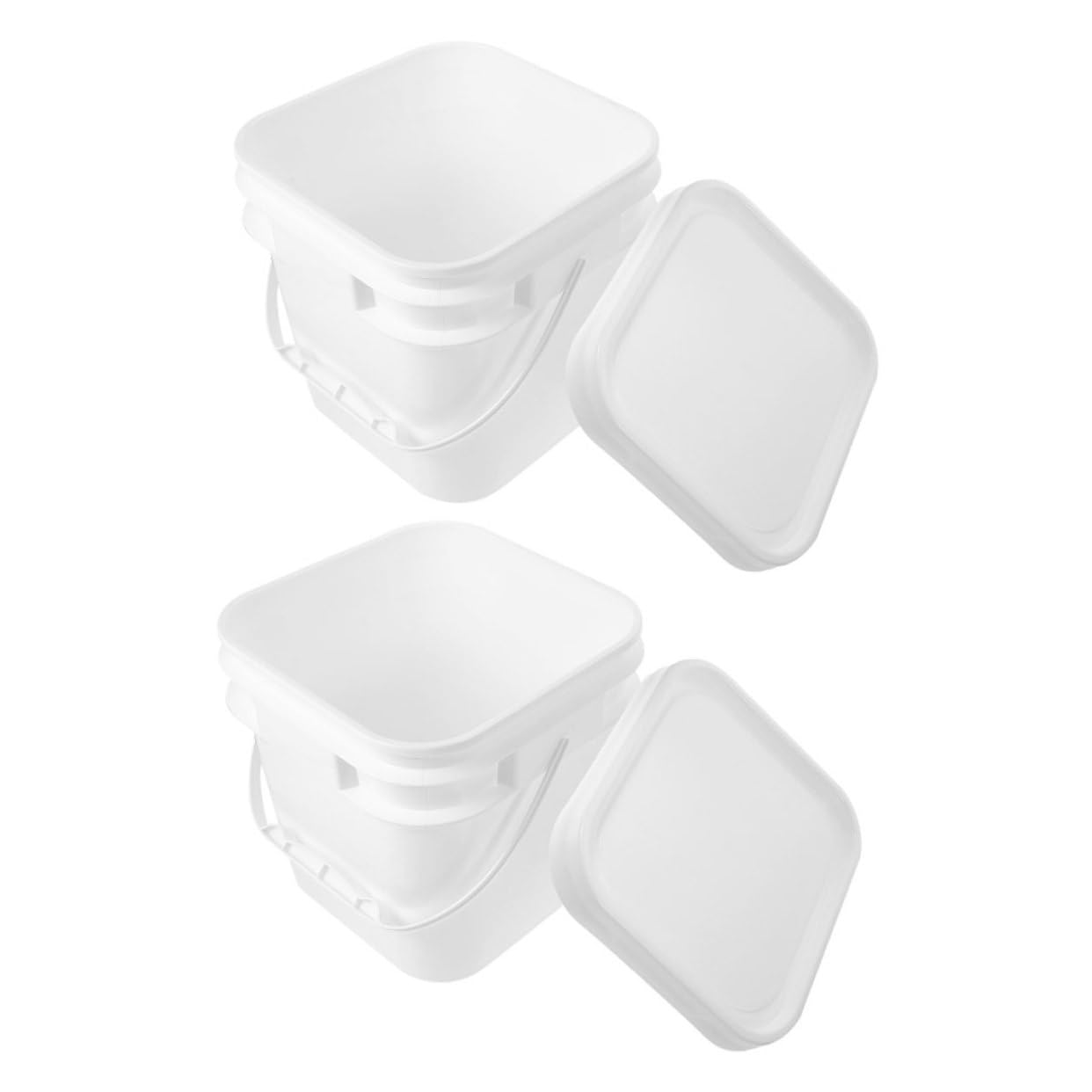 Hohopeti 2piezas Cubo De Tapa y para Almacenamiento De Pigmentos y Recipiente Multifuncional De Resistente De Unidades