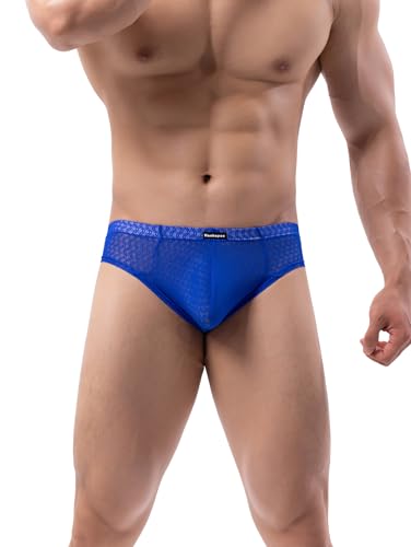 Men's Cheeky Bulge Pouch Thong Underwear Sexy See Through Lace Boxer Briefs Trunks4