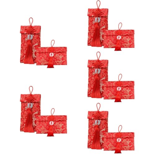 Enveloppe rouge Lurrose paquet de Chine et pochette de fête en brocart