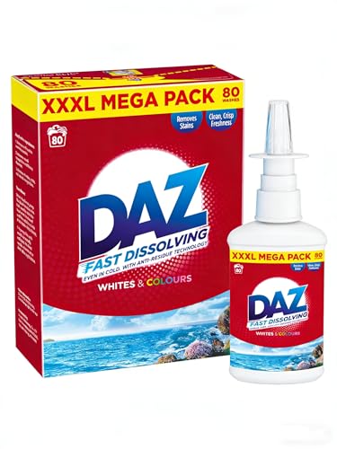 Daz Washing Powder for Whites & Colours 80 Washes 4kg