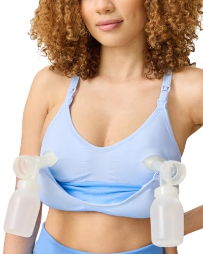 Image of Kindred Bravely Sublime Hands Free Pumping & Nursing Sports Bra | Racerback, wire free & breathable maternity bra with four way stretch. Supportive for workouts. Compatible with breast pumps