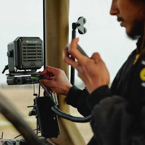 Image of Midland MXT115P PRO MicroMobile GMRS Two-Way Radio - 15-Watt Mobile Radio with IP67 Waterproof Design, NOAA Weather Radio, Intercom & PA Capability, Magnetic Mount Antenna, Vehicle GMRS Radio