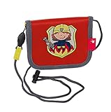 SIGIKID 25042 Brustbeutel Frido Firefighter Mädchen und Jungen Kinder-Portemonnaie empfohlen ab 3 Jahren blau/rot, 12 cm