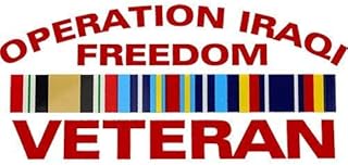 Operation Iraqi Freedom Veteran With Ribbon Clear Decal