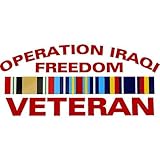 Operation Iraqi Freedom Veteran With Ribbon Clear Decal