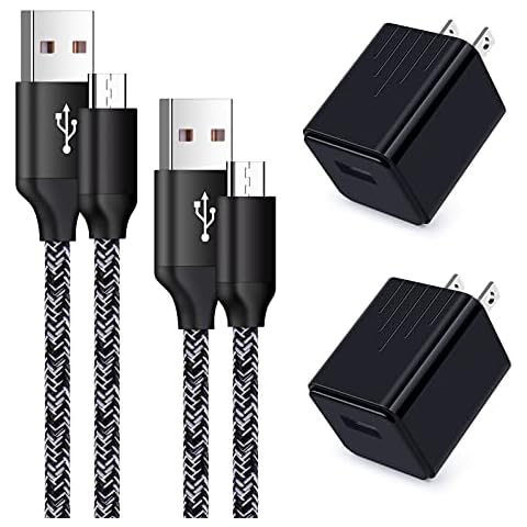 Android Charger with Fast Charging Cable and Wall Plug Cover