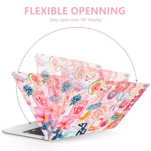 Image of AKIT for MacBook Air 15 inch Case M5 M4 M3 M2 Chip 2026-2023, SumPink | A3448 A3241 A3114 A2941, Cute Unique Pattern Hard Shell Laptop Case+Keyboard Cover+Screen Protector for MacBook Air 15 inch