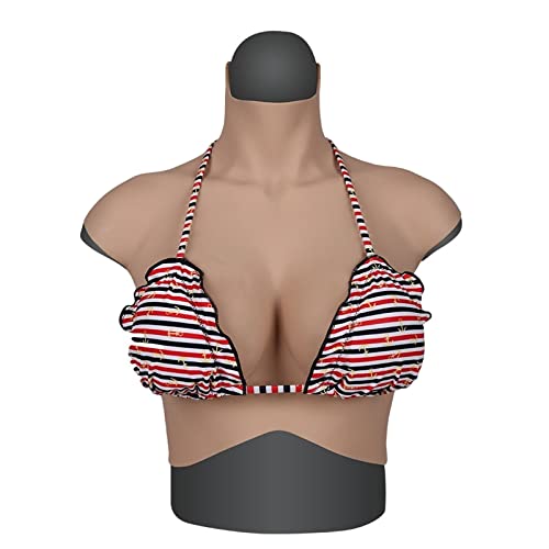 Prothèse mammaire silicone col haut XL bonnet E pour mastectomie et travestissement
