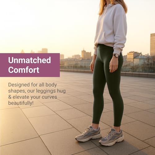 Image of SATINA High Waisted Leggings for Women - Comfortable and Stretchy in Versatile Sizes and Colors