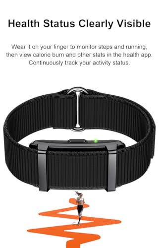 Image of Premium Metal Fitness Band 50-Day Battery SpO2 Heart Rate AI Health (Black)