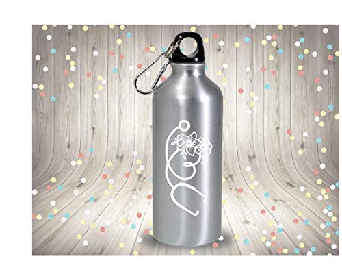 Image of Heart Stethoscope Flower Vinyl Decal | White | Made in USA by Foxtail Decals | for Car Windows, Tablets, Laptops, Water Bottles, etc. | 5.5 x 2.7 inch