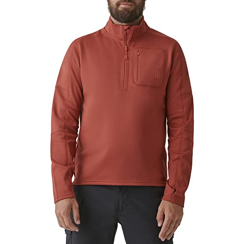 BASS OUTDOOR Men's Quarter Zip Button Pocket Pullover