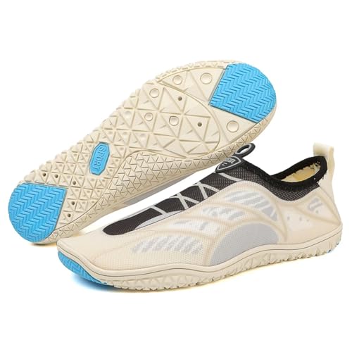 Zapatos de playa para natación, buceo, para fitness, mar, verano, al aire libre, zapatos de vadeo, beige, 40 EU