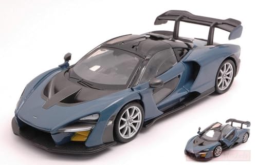 Modelo a escala 1:24 MC Laren Senna Teal Blue Motormax miniatura 1
