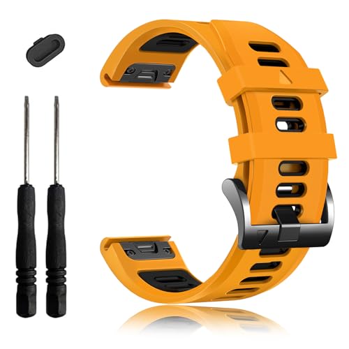 Bracelet de rechange 22mm en silicone pour Garmin Fenix 5 Plus et running